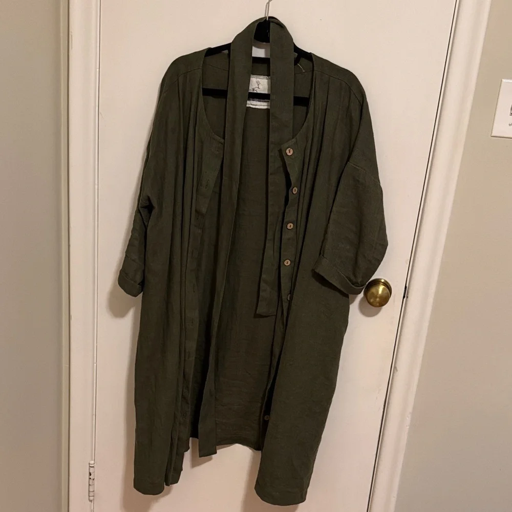 🇱🇹 notPERFECTLINEN Rennes dress in heavyweight linen - Picture 1 of 3